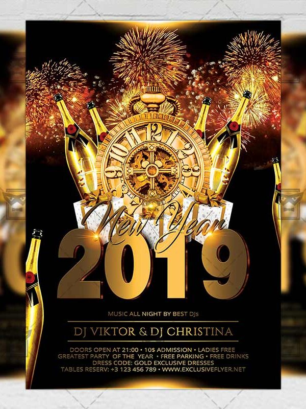 Download New Year Celebration PSD Flyer Template Now