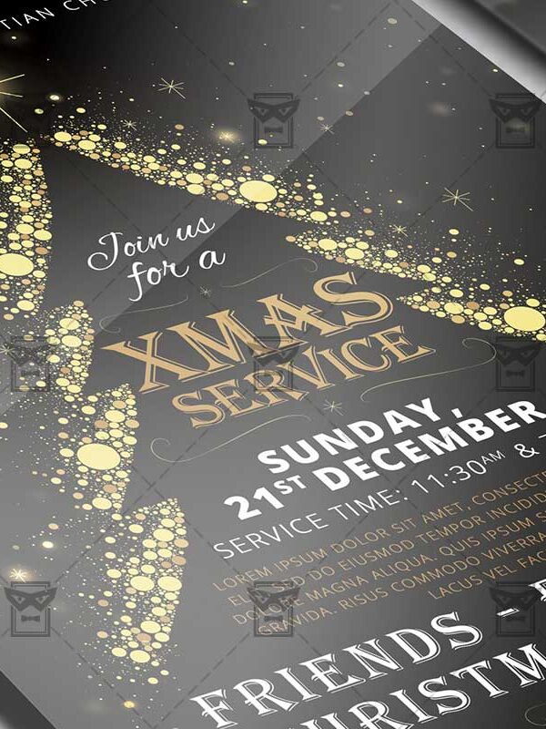 Download Christmas Service PSD Flyer Template Now