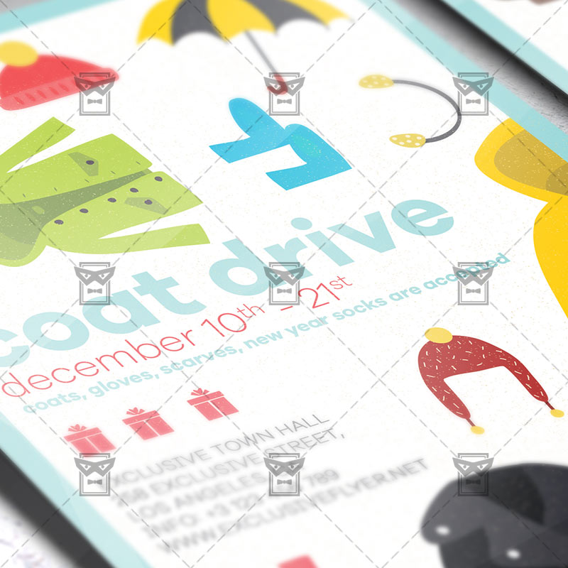 Coat Drive Flyer Community A5 Template ExclsiveFlyer Free And Premium PSD Templates