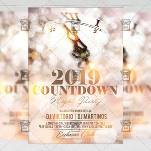 Download Countdown Night Party PSD Flyer Template Now