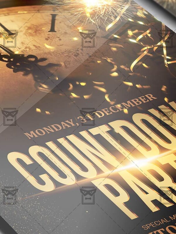 Download Countdown Party PSD Flyer Template Now