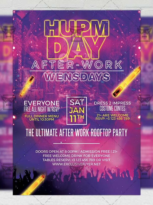 Download Hump Day Party PSD Flyer Template Now
