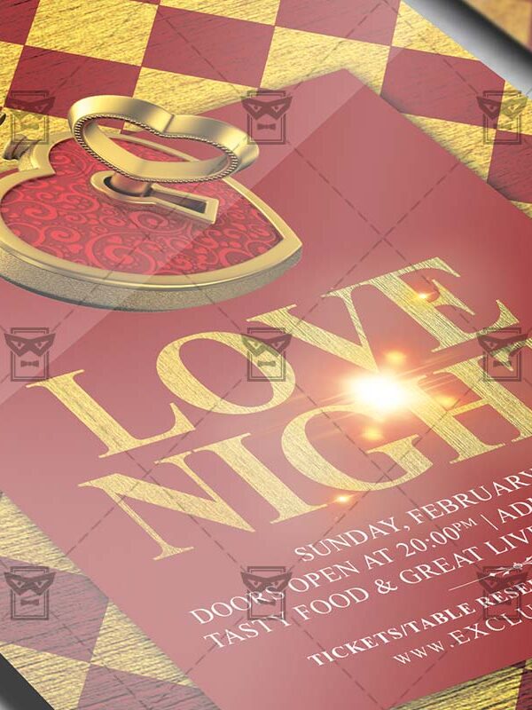 Download Love Night PSD Flyer Template Now