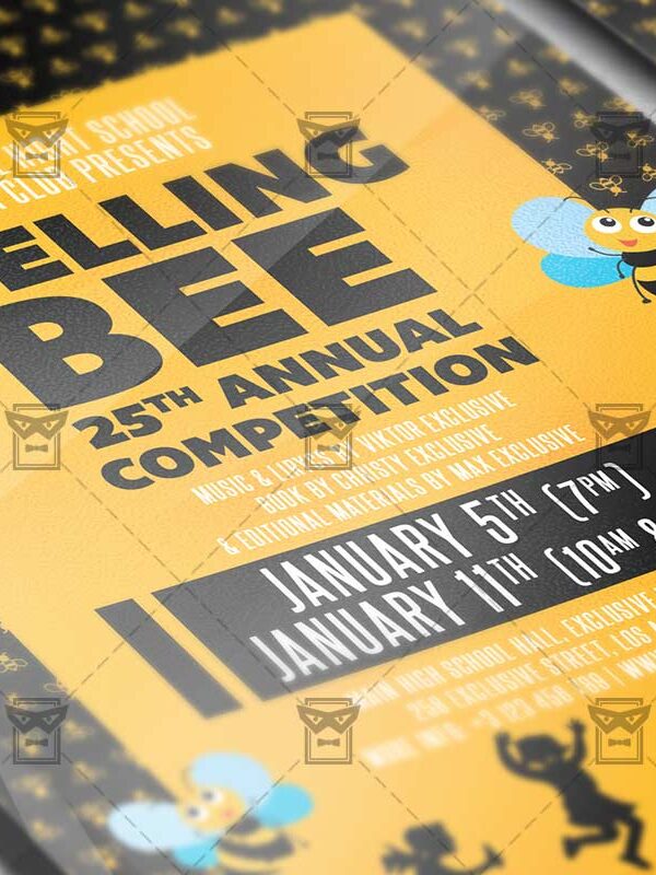 Download Spelling Bee Competition PSD Flyer Template Now