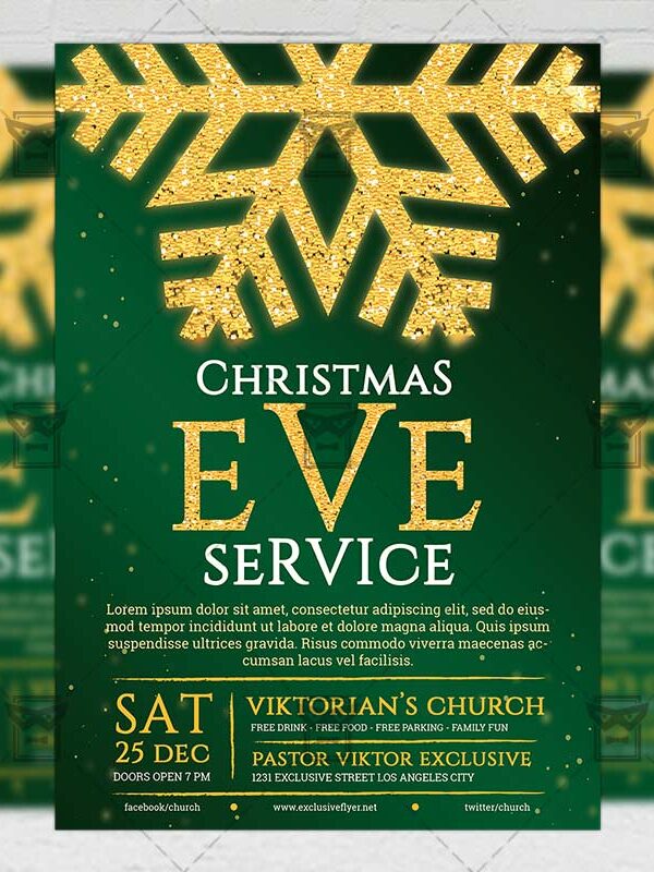 Download Xmas Service PSD Flyer Template Now