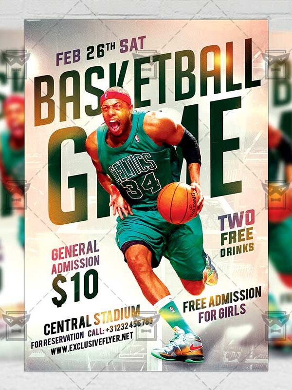 Download Basketball PSD Flyer Template Now