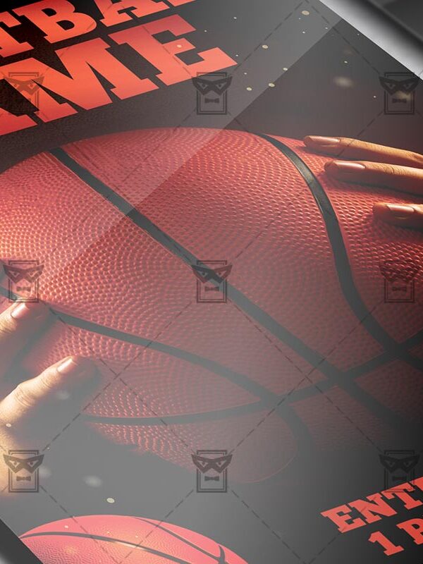Download Basketball Game Night PSD Flyer Template Now