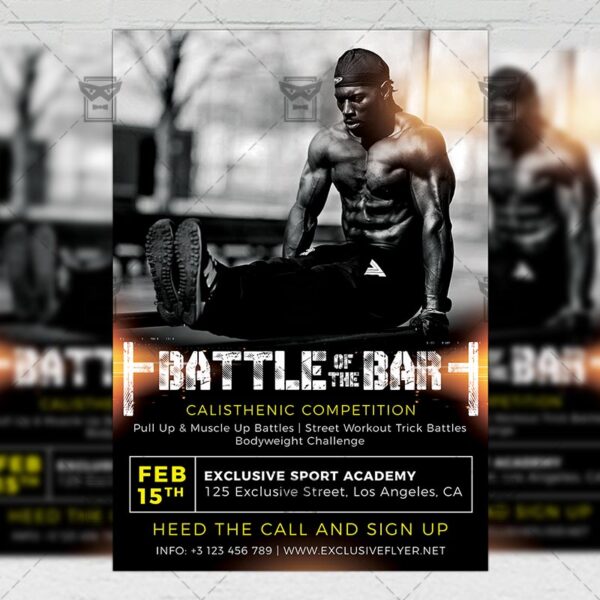 Download Battle of the Bars PSD Flyer Template Now