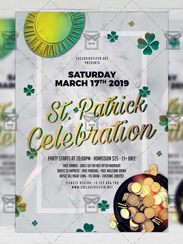 Download Saint Patrick Celebration PSD Flyer Template Now