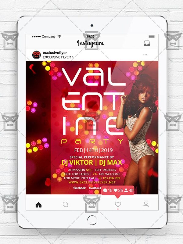 Valentine Party - Instagram Flyer Template