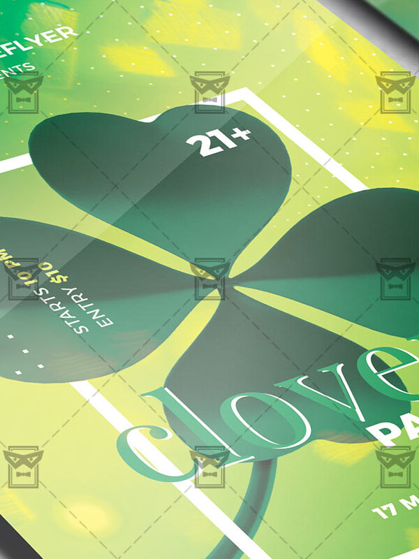 Download Clover Party PSD Flyer Template Now