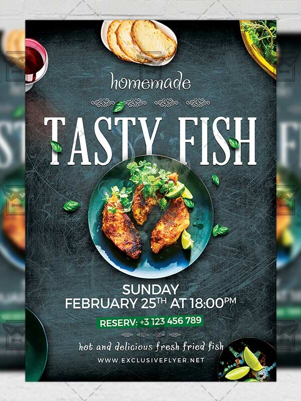 Download Fish Restaurant PSD Flyer Template Now