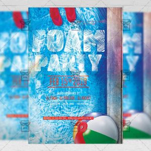 Download Foam Night Party PSD Flyer Template Now