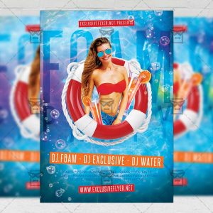 Download Foam Party Night PSD Flyer Template Now