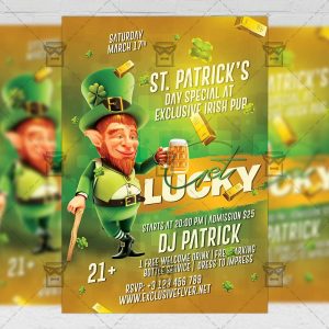 Download Get Lucky Night PSD Flyer Template Now