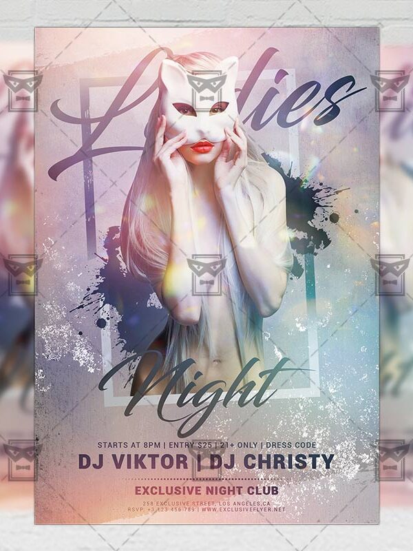 Download Ladies Club Night PSD Flyer Template Now