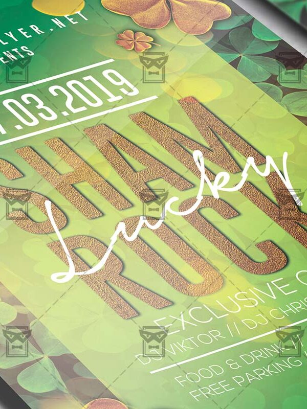 Download Lucky Shamrock Night PSD Flyer Template Now