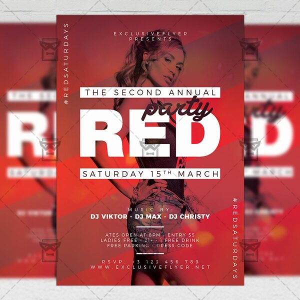 Red Party Flyer - Club A5 Template | ExclsiveFlyer | Free And Premium ...