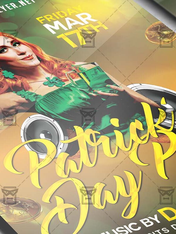 Download Saint Patrick's Day Free Seasonal A5 Flyer PSD Template Now