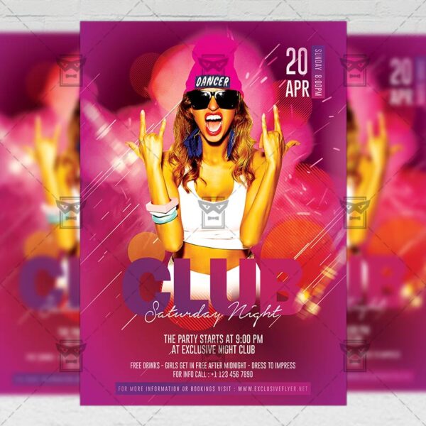 Saturday Club Party Flyer - Club A5 Template | ExclsiveFlyer | Free and ...