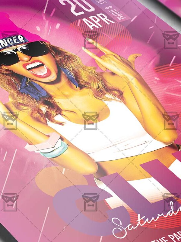 Download Saturday Club Party PSD Flyer Template Now