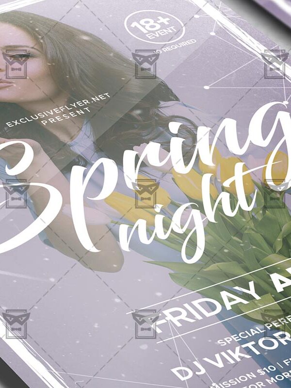 Download Spring Night PSD Flyer Template Now