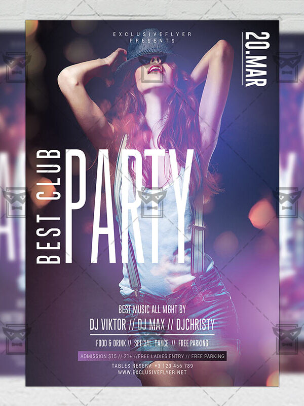 Download Best Club Party PSD Flyer Template Now