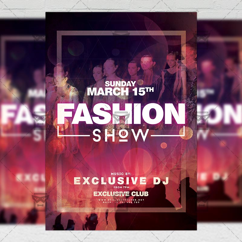 Fashion Week Show Flyer Club A5 Template ExclsiveFlyer Free and