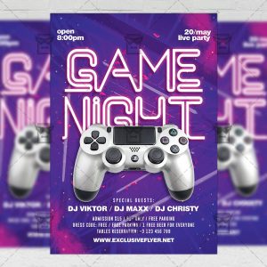 Download Game Night PSD Flyer Template Now