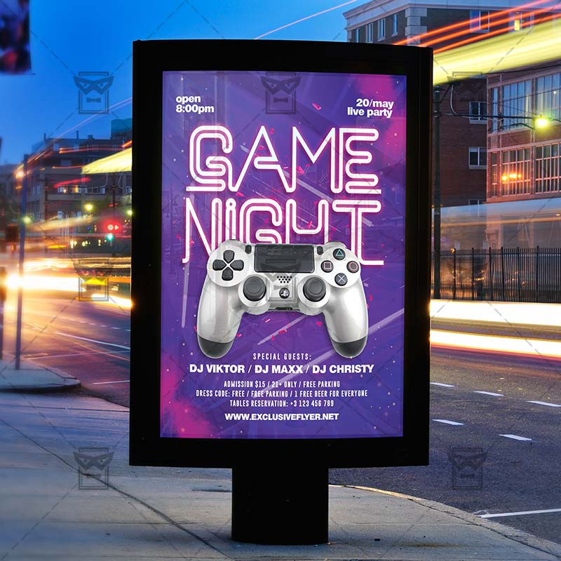 Game Night Flyer Club A5 Template ExclsiveFlyer Free And Premium PSD Templates