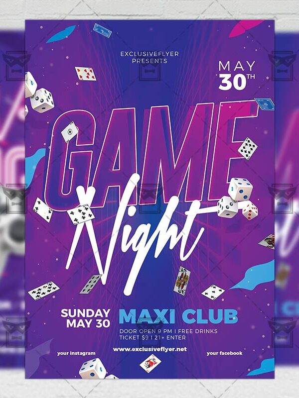 Download Game Party PSD Flyer Template Now