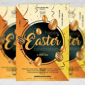 Download Happy Easter Celebration 2019 PSD Flyer Template Now