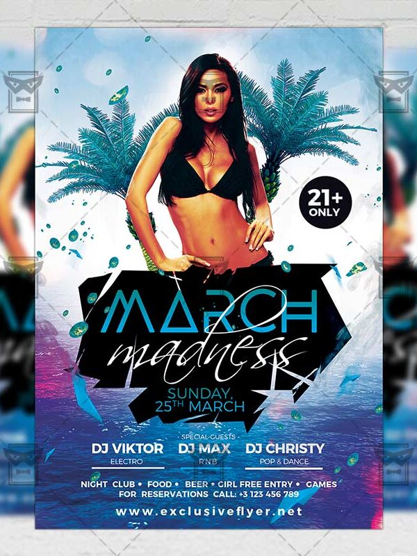 Download March Madness Night PSD Flyer Template Now