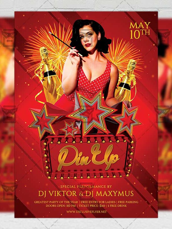 Download Retro Night Party PSD Flyer Template Now