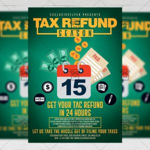Download Tax Refund PSD Flyer Template Now