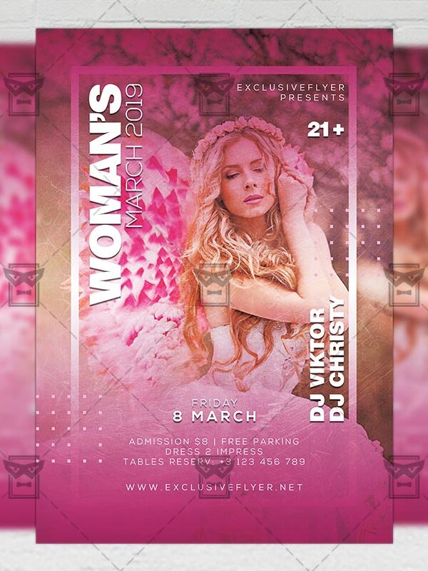 Download Woman's March 2019 PSD Flyer Template Now