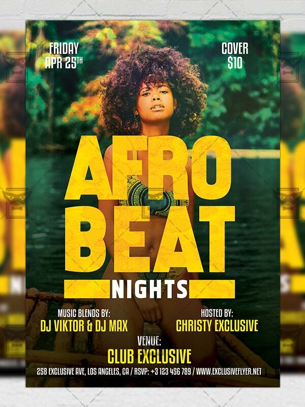 Download Afro Beat Nights PSD Flyer Template Now