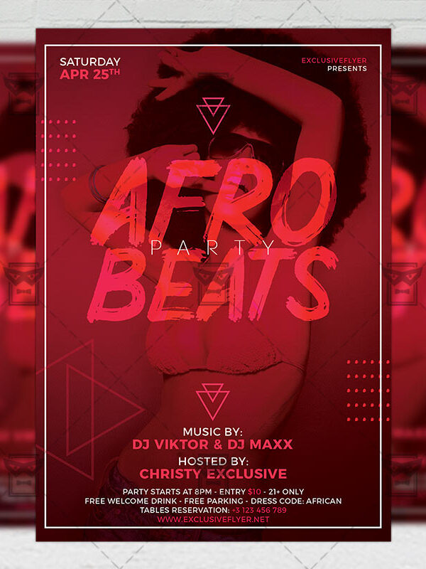 Download Afro Beats Party PSD Flyer Template Now
