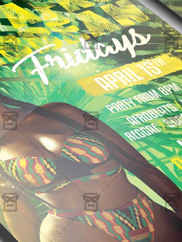 Download Afro Caribbean Fridays PSD Flyer Template Now