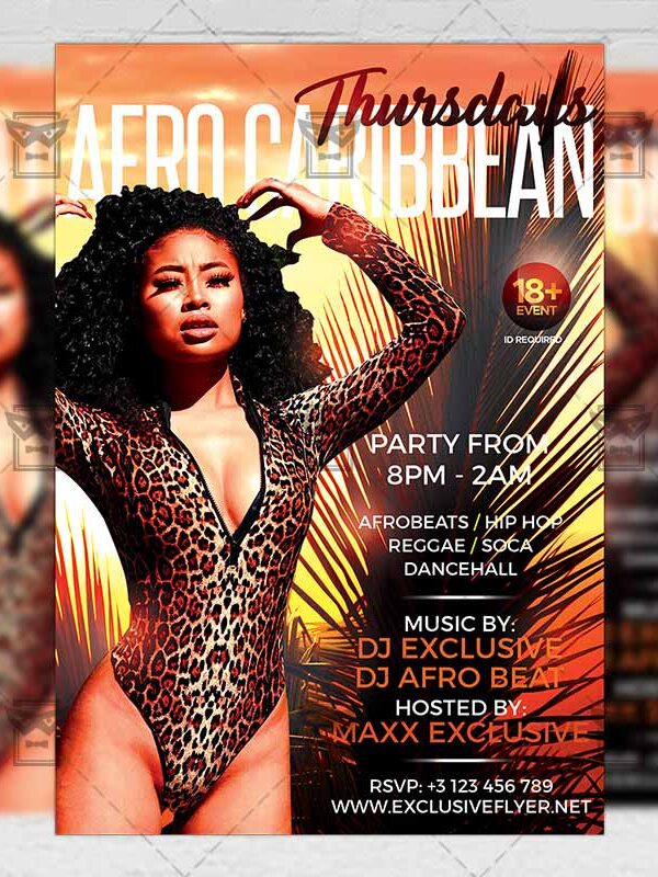 Download Afro Caribbean Thursdays PSD Flyer Template Now