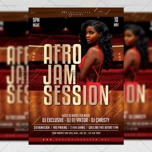 Download Afro Jam Session PSD Flyer Template Now