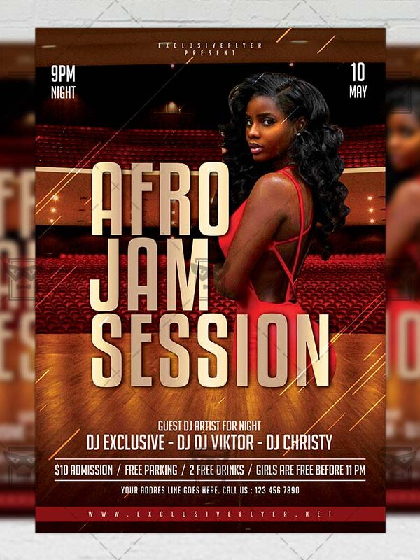 Download Afro Jam Session PSD Flyer Template Now