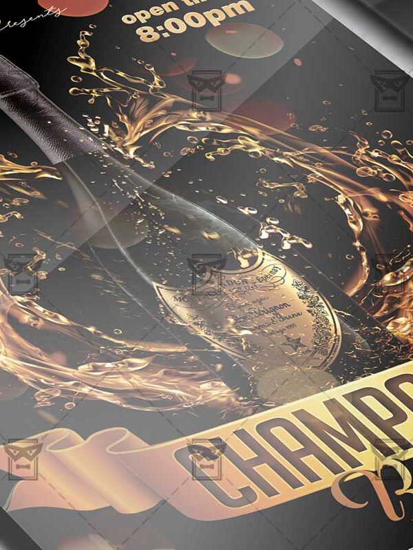 Download Champagne Bash PSD Flyer Template Now