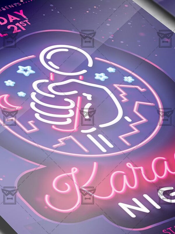 Download Karaoke Night PSD Flyer Template Now