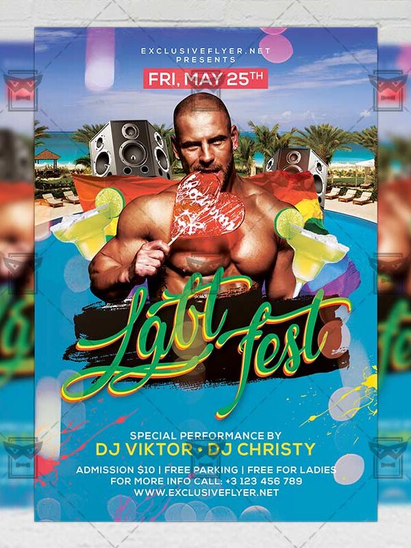 Download LGBT Fest PSD Flyer Template Now