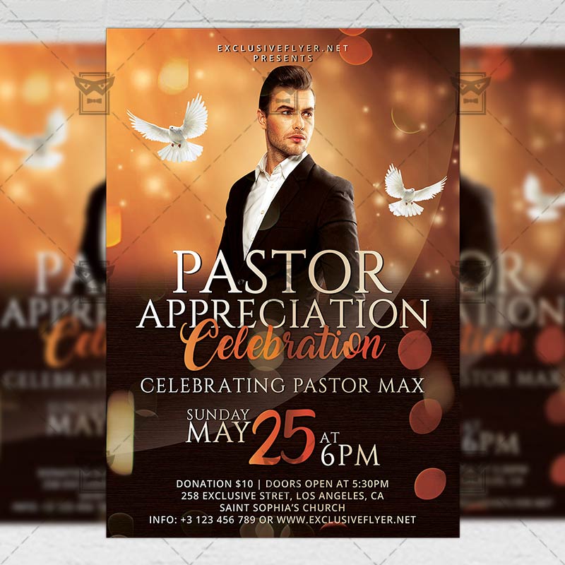 Pastor Anniversary Flyer Free Template - Free Templates Printable