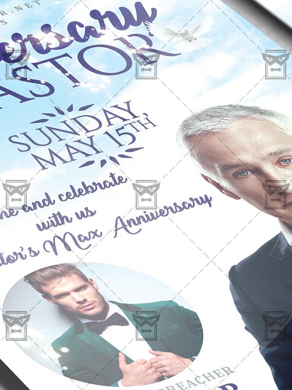 Download Pastor Anniversary Celebration PSD Flyer Template Now