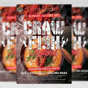 Download Crawfish Festival PSD Flyer Template Now
