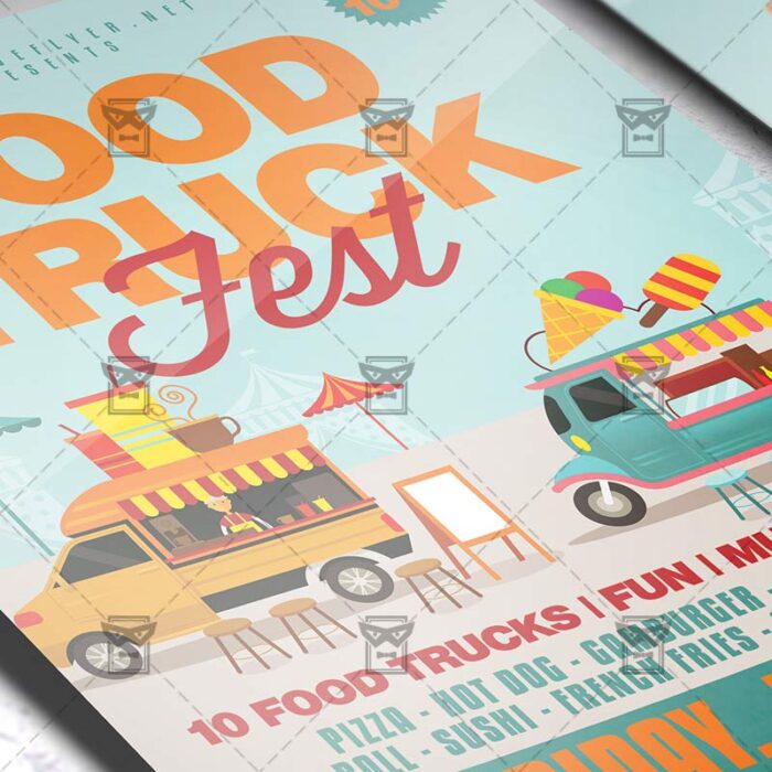 Download Food Truck Fest PSD Flyer Template Now