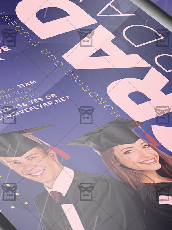 Download Grad Saturday PSD Flyer Template Now